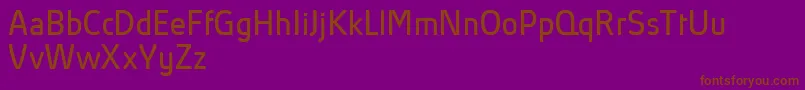AbsolutProBookReduced-Schriftart – Braune Schriften auf violettem Hintergrund