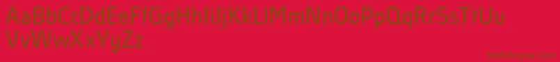 Fonte AbsolutProBookReduced – fontes marrons em um fundo vermelho
