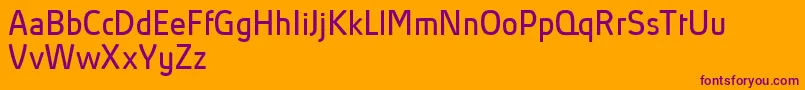 AbsolutProBookReduced-fontti – violetit fontit oranssilla taustalla
