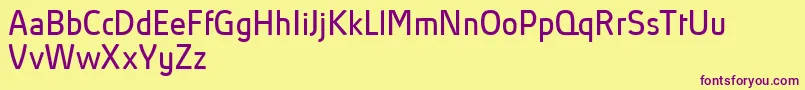 AbsolutProBookReduced-Schriftart – Violette Schriften auf gelbem Hintergrund