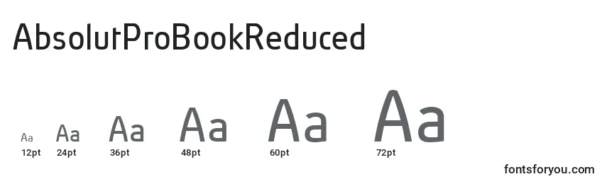 Größen der Schriftart AbsolutProBookReduced (48528)