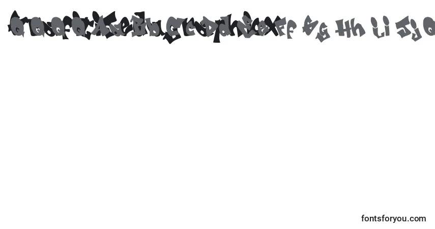 Schriftart GrafitiJedagraphicx – Alphabet, Zahlen, spezielle Symbole