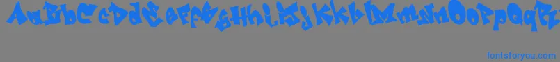 GrafitiJedagraphicx-Schriftart – Blaue Schriften auf grauem Hintergrund