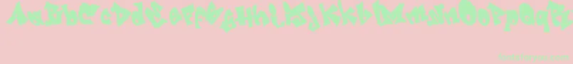 GrafitiJedagraphicx Font – Green Fonts on Pink Background