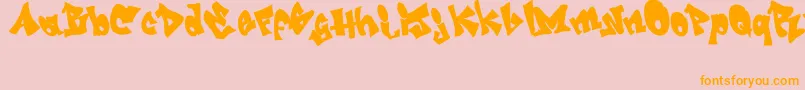 GrafitiJedagraphicx Font – Orange Fonts on Pink Background