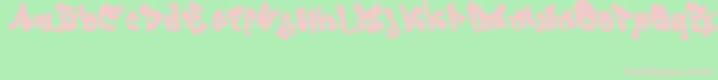GrafitiJedagraphicx Font – Pink Fonts on Green Background