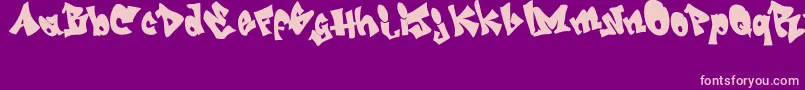 GrafitiJedagraphicx Font – Pink Fonts on Purple Background