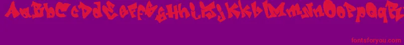 GrafitiJedagraphicx Font – Red Fonts on Purple Background