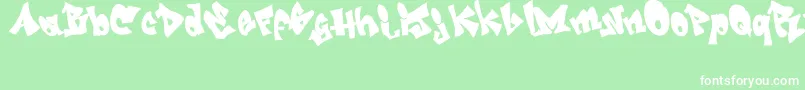 フォントGrafitiJedagraphicx – 緑の背景に白い文字