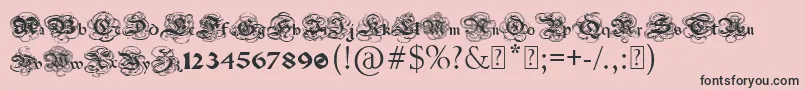 PaulsGothicCurls-Schriftart – Schwarze Schriften auf rosa Hintergrund