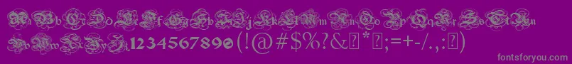 PaulsGothicCurls Font – Gray Fonts on Purple Background