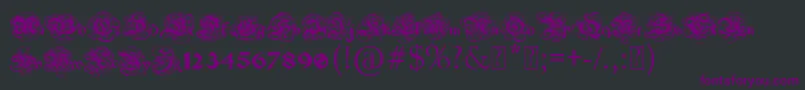 PaulsGothicCurls Font – Purple Fonts on Black Background