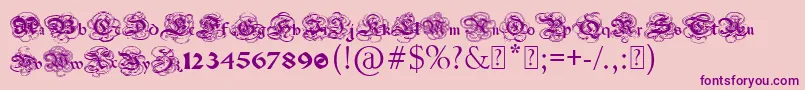 PaulsGothicCurls Font – Purple Fonts on Pink Background