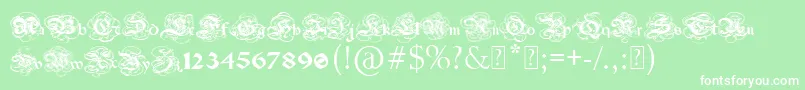 PaulsGothicCurls Font – White Fonts on Green Background