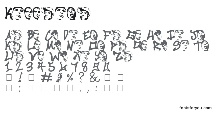 Schriftart Killanea – Alphabet, Zahlen, spezielle Symbole