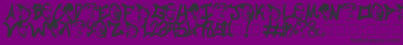 Fonte Killanea – fontes pretas em um fundo violeta
