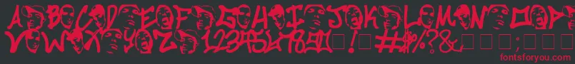 Killanea Font – Red Fonts on Black Background