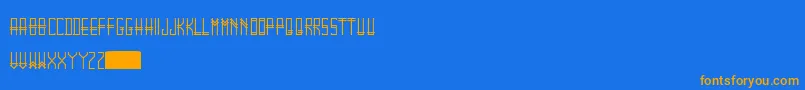 Gramtica Font – Orange Fonts on Blue Background