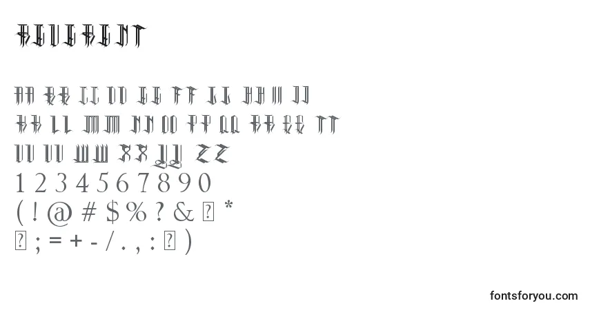 Reverentフォント–アルファベット、数字、特殊文字