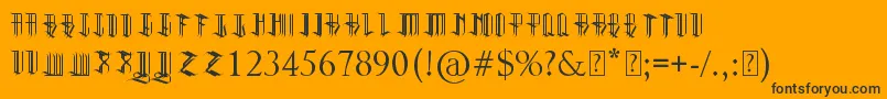 Reverent Font – Black Fonts on Orange Background