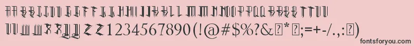 Reverent Font – Black Fonts on Pink Background