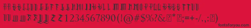 Reverent Font – Black Fonts on Red Background