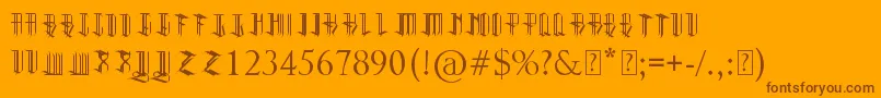 Reverent Font – Brown Fonts on Orange Background