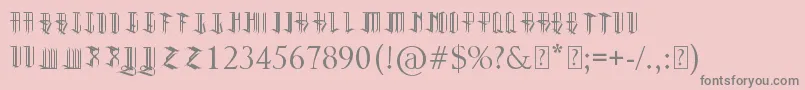 Reverent Font – Gray Fonts on Pink Background