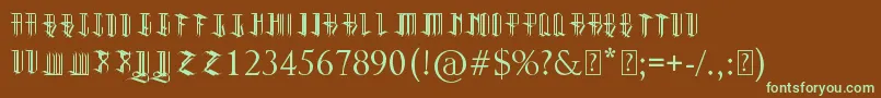 Reverent Font – Green Fonts on Brown Background