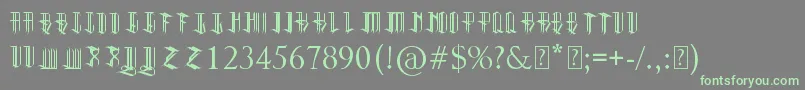 Reverent Font – Green Fonts on Gray Background