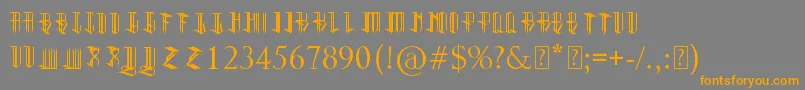 Reverent Font – Orange Fonts on Gray Background