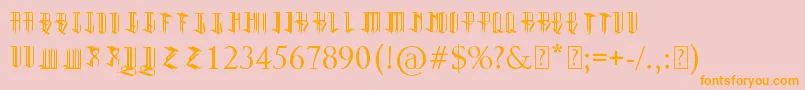 Reverent Font – Orange Fonts on Pink Background