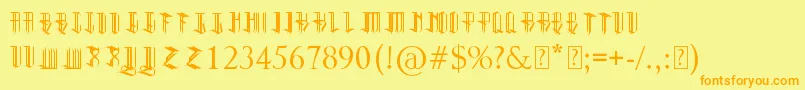Reverent Font – Orange Fonts on Yellow Background