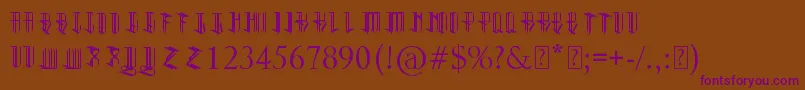 Reverent Font – Purple Fonts on Brown Background