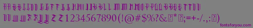 Reverent Font – Purple Fonts on Gray Background