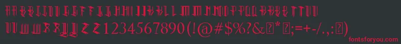 Reverent Font – Red Fonts on Black Background