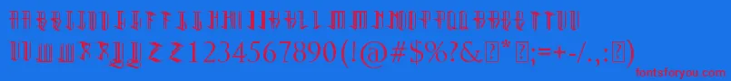 Reverentフォントについての詳細 フォントReverent – 赤い文字の青い背景