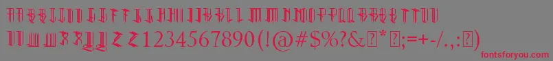 Reverent Font – Red Fonts on Gray Background