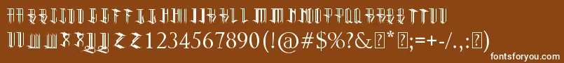 Reverent Font – White Fonts on Brown Background