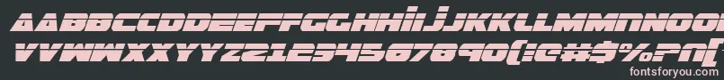 GuardianLaserItalic Font – Pink Fonts on Black Background