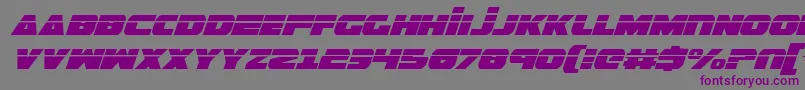 GuardianLaserItalic Font – Purple Fonts on Gray Background