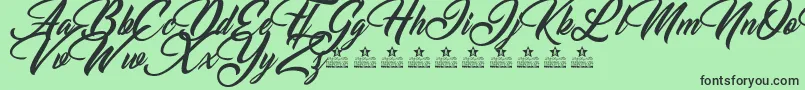 ChristmasDayPersonalUse Font – Black Fonts on Green Background