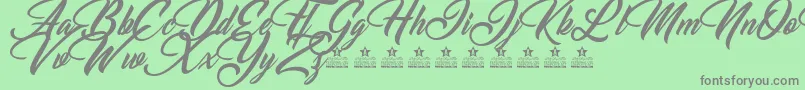 ChristmasDayPersonalUse Font – Gray Fonts on Green Background