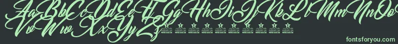 ChristmasDayPersonalUse Font – Green Fonts on Black Background