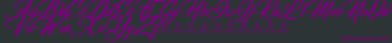 ChristmasDayPersonalUse Font – Purple Fonts on Black Background