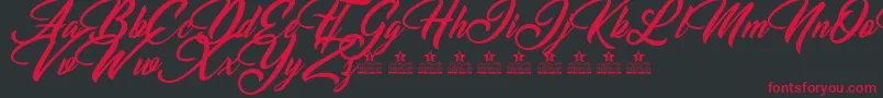 ChristmasDayPersonalUse Font – Red Fonts on Black Background