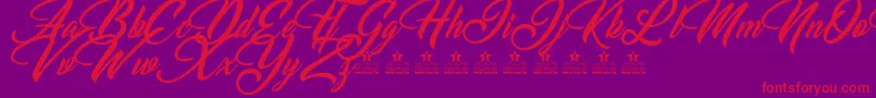 ChristmasDayPersonalUse Font – Red Fonts on Purple Background