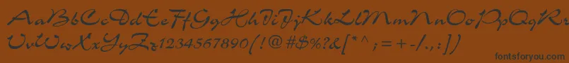 CharmantdbNormal Font – Black Fonts on Brown Background
