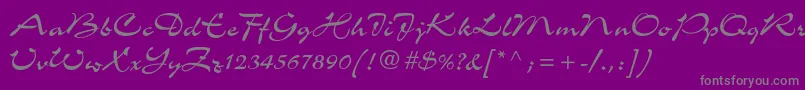 CharmantdbNormal Font – Gray Fonts on Purple Background