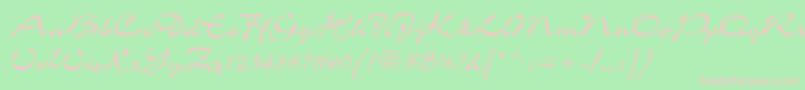 CharmantdbNormal Font – Pink Fonts on Green Background